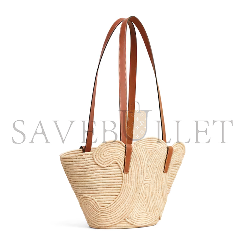 CELINE CLASSIC PANIER SMALL BRAIDED TRIOMPHE IN RAFFIA AND CALFSKIN 117022FWB.04LU (42*21.5*12cm) CELINE CLASSIC PANIER SMALL BRAIDED TRIOMPHE IN RAFFIA AND CALFSKIN 117022FWB.04LU (42*21.5*12cm)